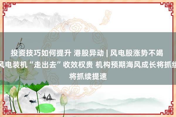 投资技巧如何提升 港股异动 | 风电股涨势不竭 中国风电装机“走出去”收效权贵 机构预期海风成长将抓续提速