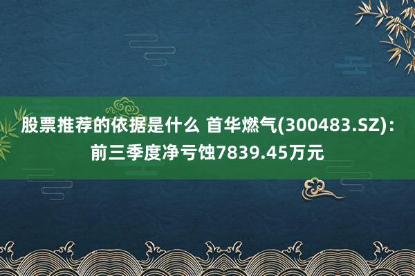 股票推荐的依据是什么 首华燃气(300483.SZ)：前三季度净亏蚀7839.45万元