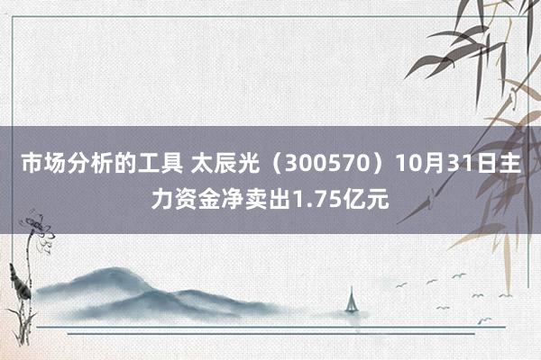 市场分析的工具 太辰光（300570）10月31日主力资金净卖出1.75亿元