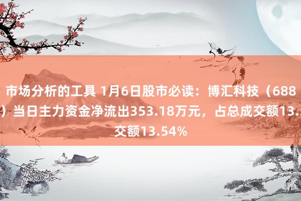 市场分析的工具 1月6日股市必读：博汇科技（688004）当日主力资金净流出353.18万元，占总成交额13.54%