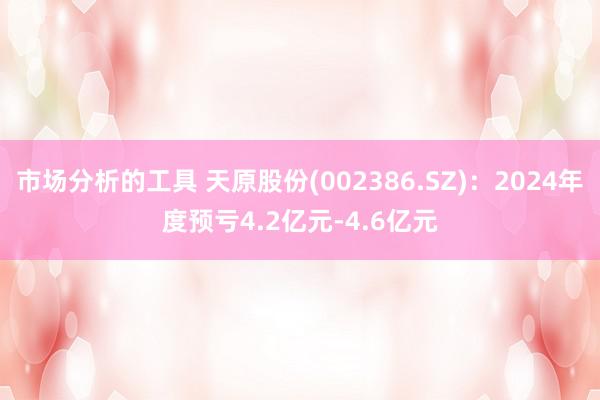 市场分析的工具 天原股份(002386.SZ)：2024年度预亏4.2亿元-4.6亿元