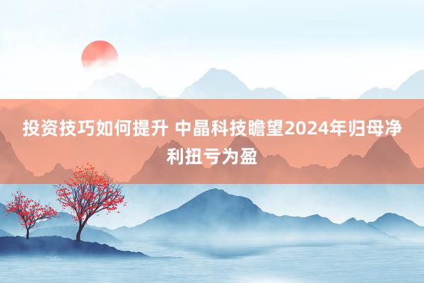 投资技巧如何提升 中晶科技瞻望2024年归母净利扭亏为盈