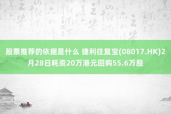 股票推荐的依据是什么 捷利往复宝(08017.HK)2月28日耗资20万港元回购55.6万股