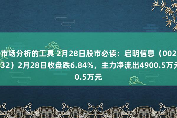 市场分析的工具 2月28日股市必读：启明信息（002232）2月28日收盘跌6.84%，主力净流出4900.5万元