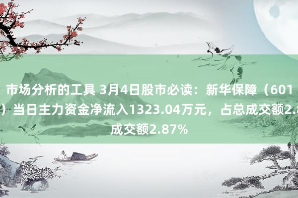 市场分析的工具 3月4日股市必读：新华保障（601336）当日主力资金净流入1323.04万元，占总成交额2.87%