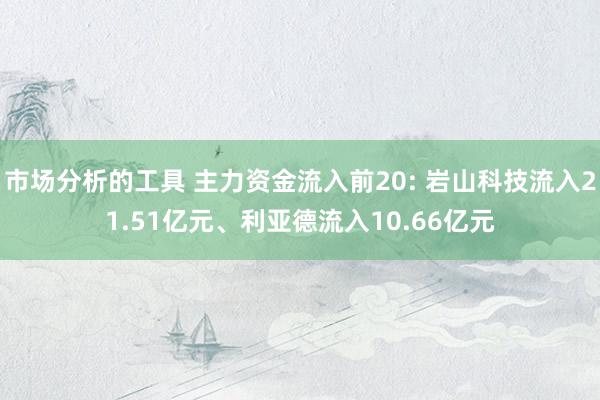 市场分析的工具 主力资金流入前20: 岩山科技流入21.51