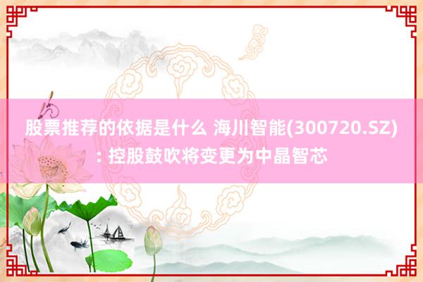 股票推荐的依据是什么 海川智能(300720.SZ): 控股