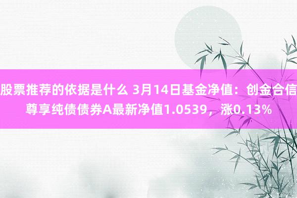 股票推荐的依据是什么 3月14日基金净值：创金合信尊享纯债债